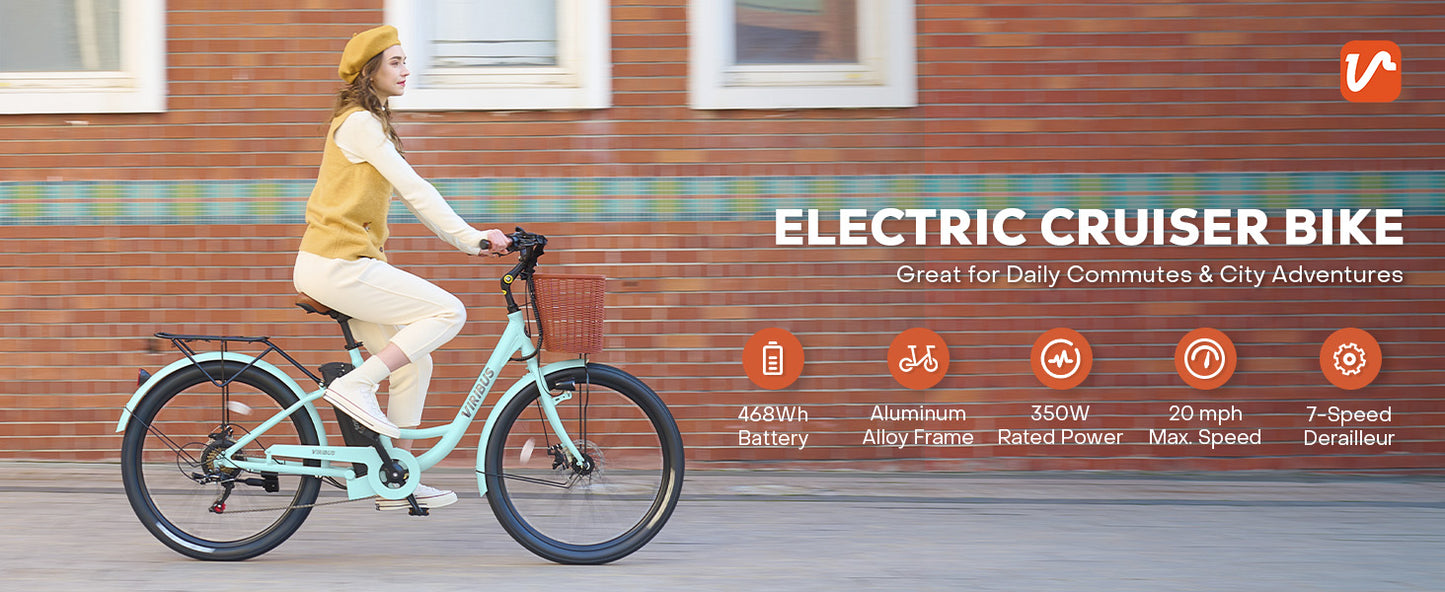 Electric Bike for Adults 350W 36V 26-Inch Shimano 7-Speed