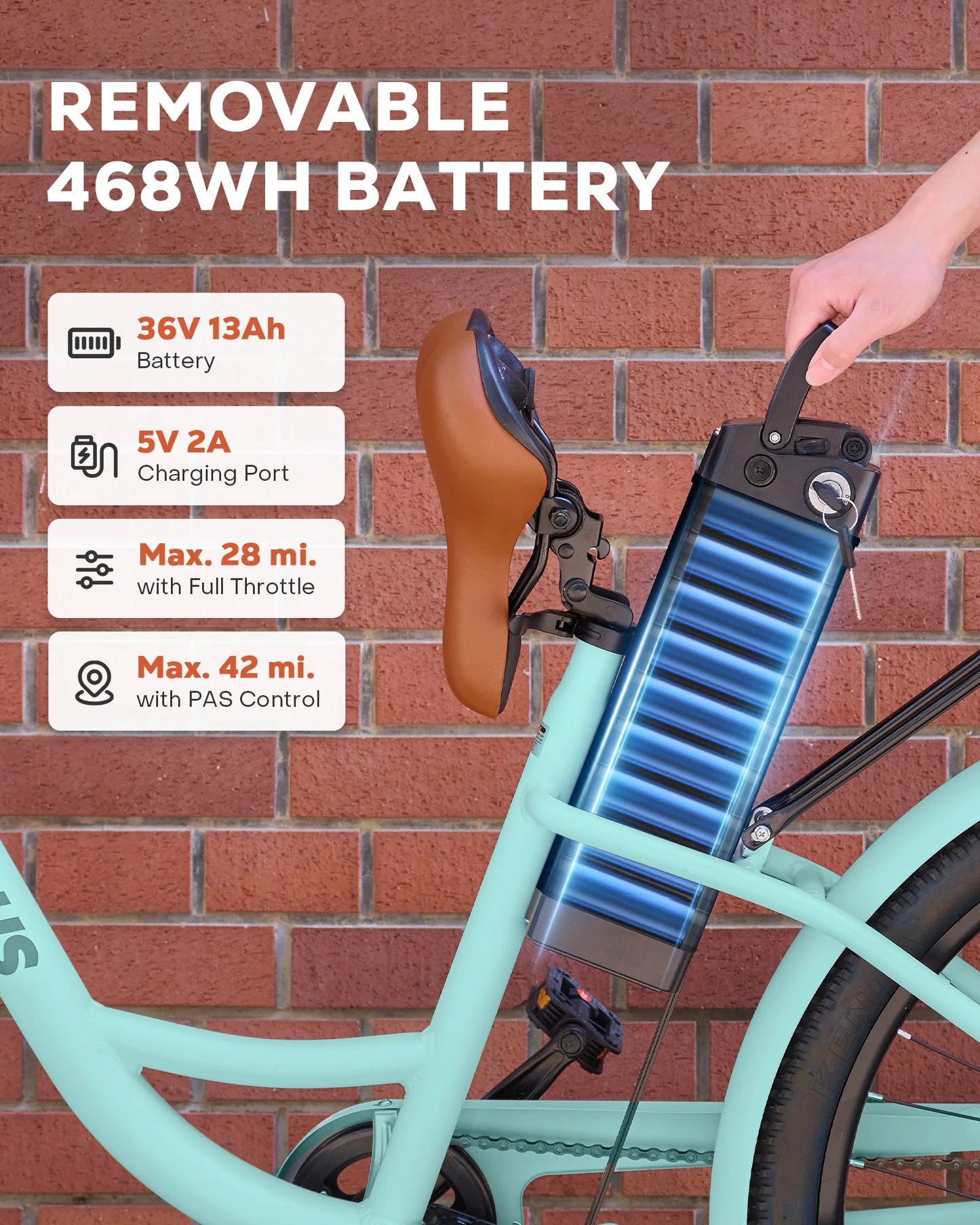 Electric Bike for Adults 350W 36V 26-Inch Shimano 7-Speed