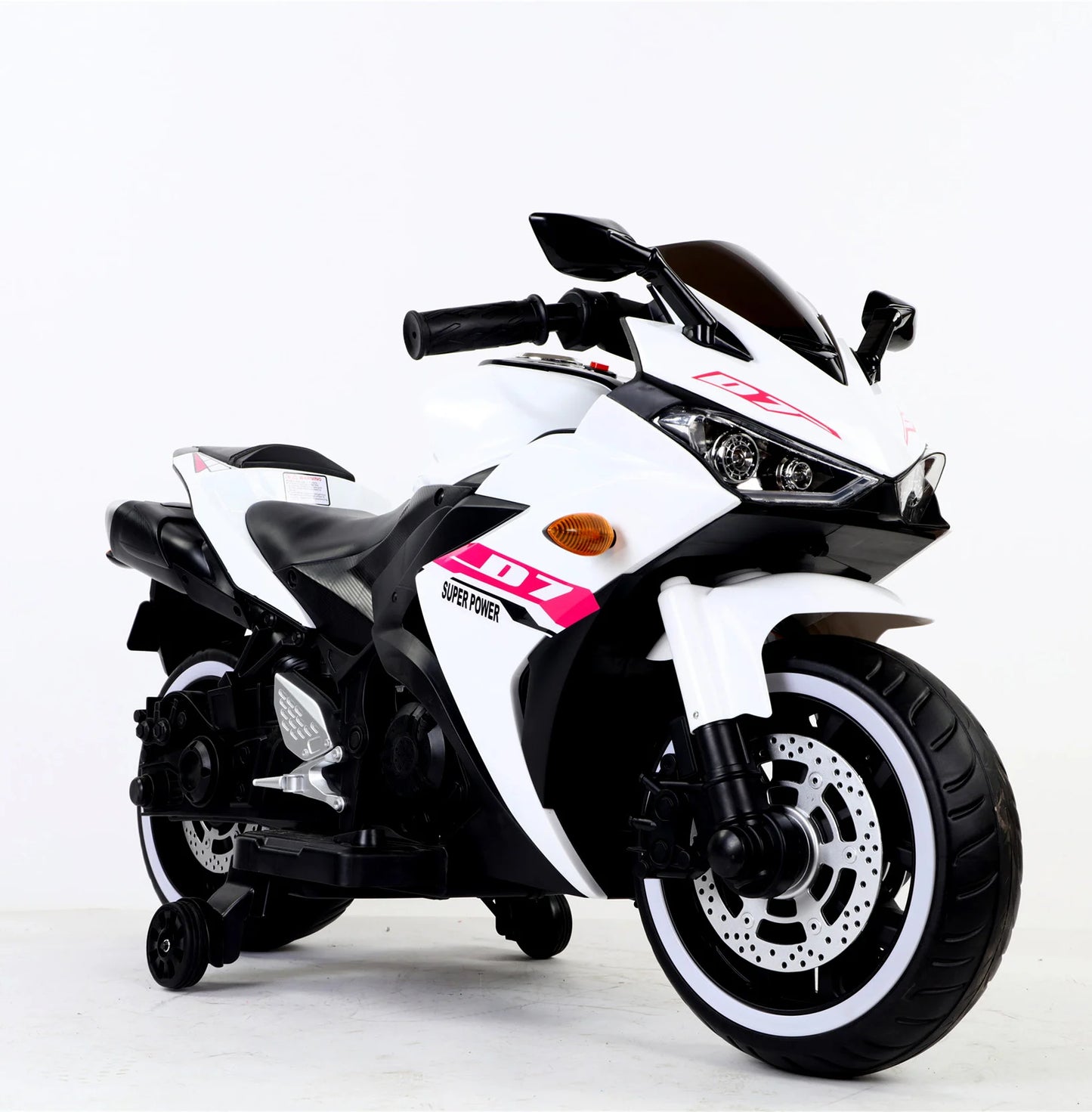 12V Kids Motorcycle Ride-On Toy with Training Wheels
