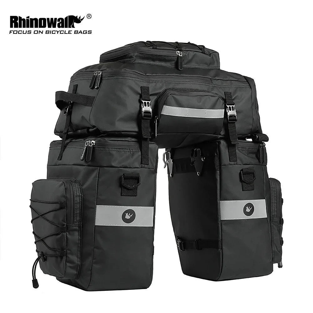 Bicycle Pannier Bag – Waterproof 3-in-1 Saddle Backpack | Rhinowalk