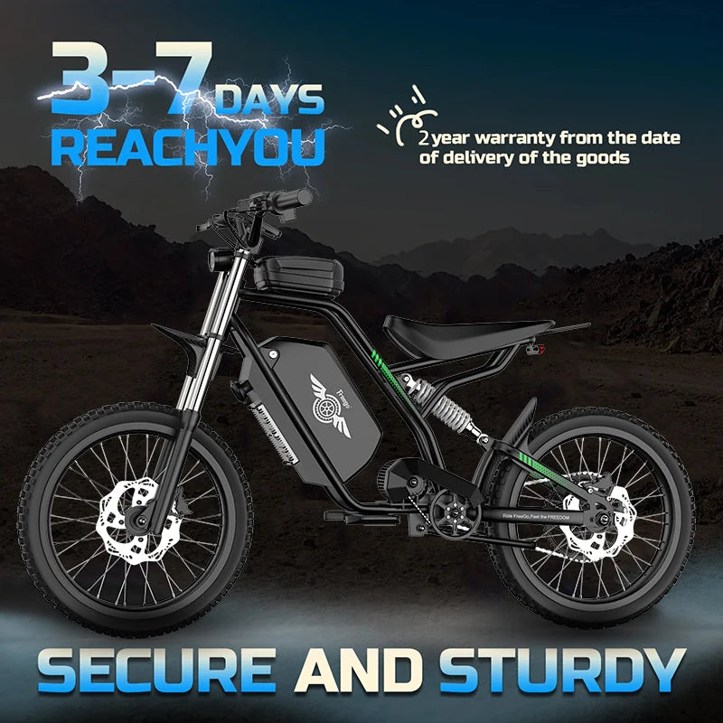 Freego N3 Electric Bike 3000W 60V 25Ah | Fast E-Bike for Adults