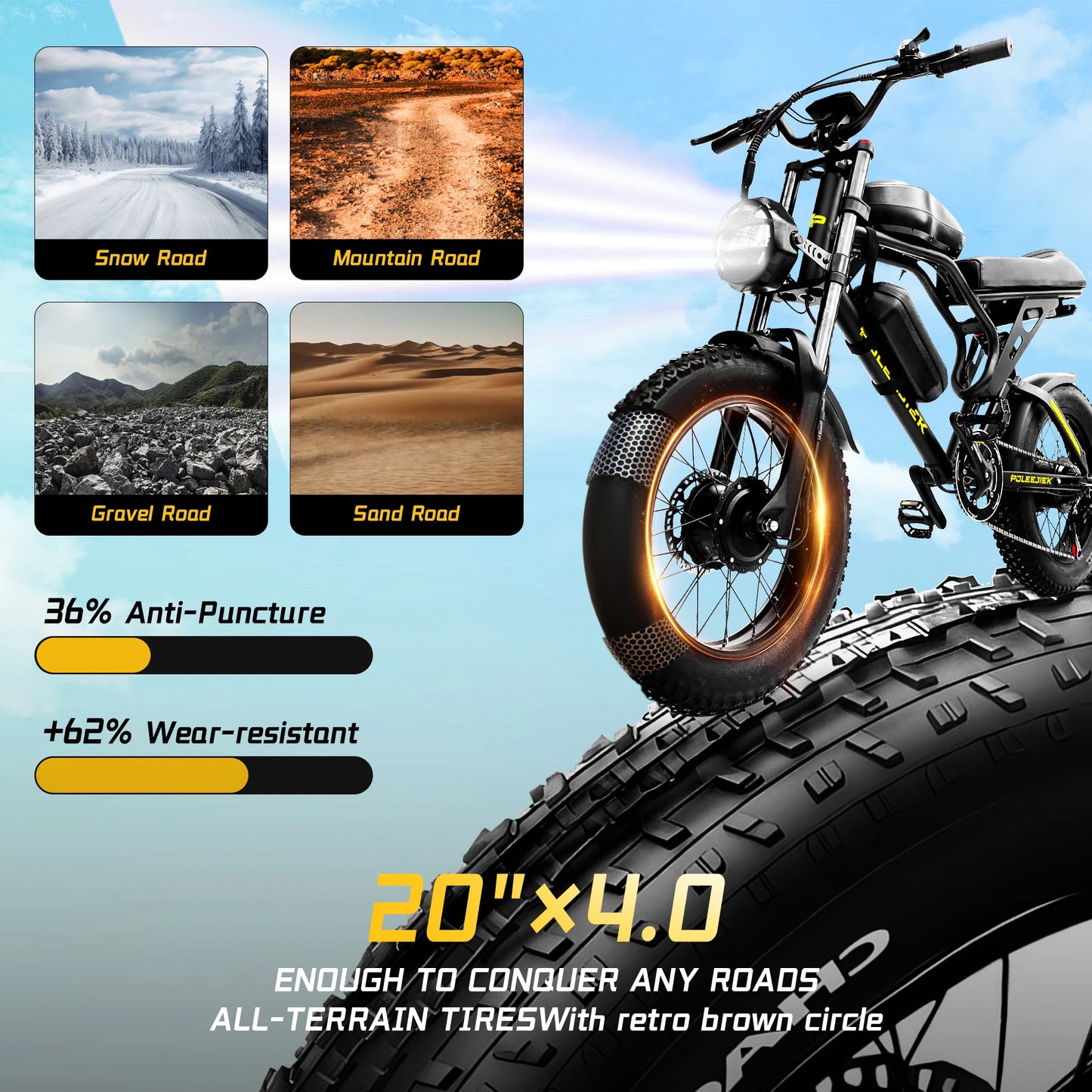 Dual Motor 3000W Electric Bike – 40 MPH, 100 Miles | Free Shipping