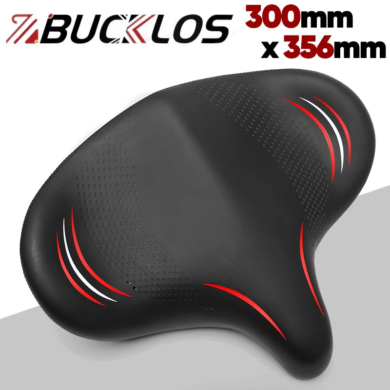 BUCKLOS Widen Thicken Over-sized Bike Saddle (300mm x 356mm)