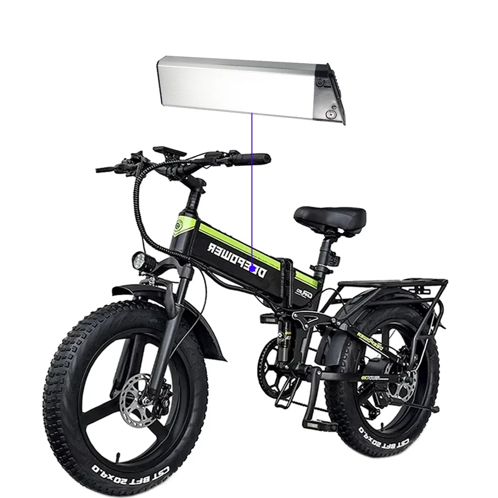 48V 17.5Ah Removable Lithium Battery Pack for 250W–1000W Folding E-Bikes