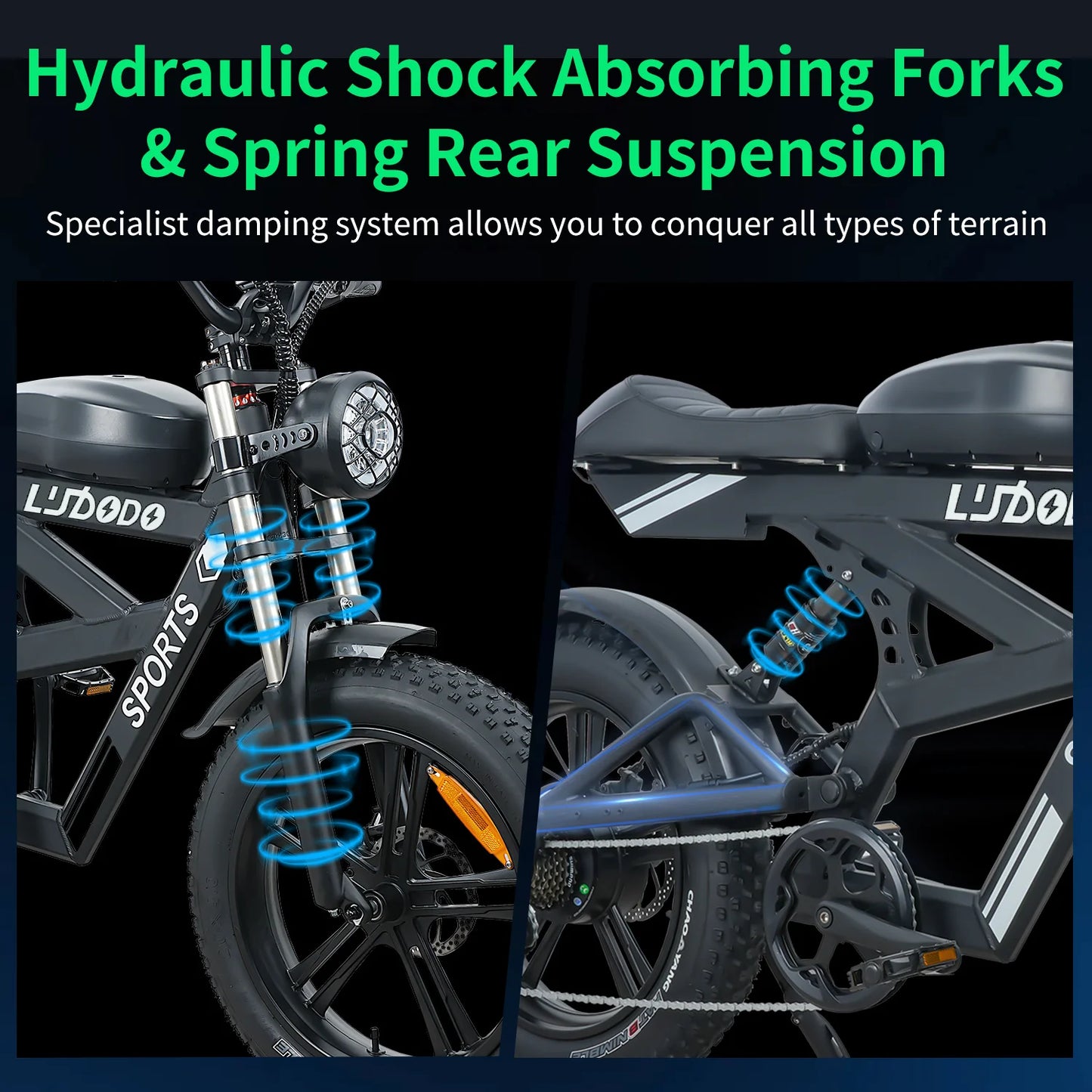 750W Snow-Proof E-Bike – 48V 17.5Ah Fat Tire Electric Bicycle for Adults | Free Shipping