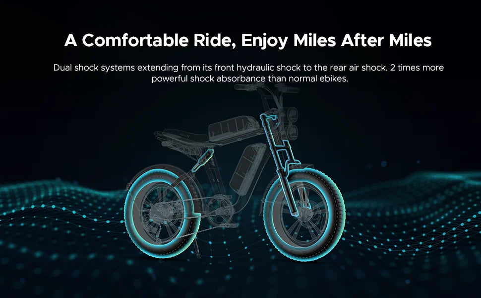 ENGWE M20–High-Speed Electric Bike for Urban&Off-Road Adventures 100W Powerful Motor 48V26AH Dual Battery Electric Bicycle