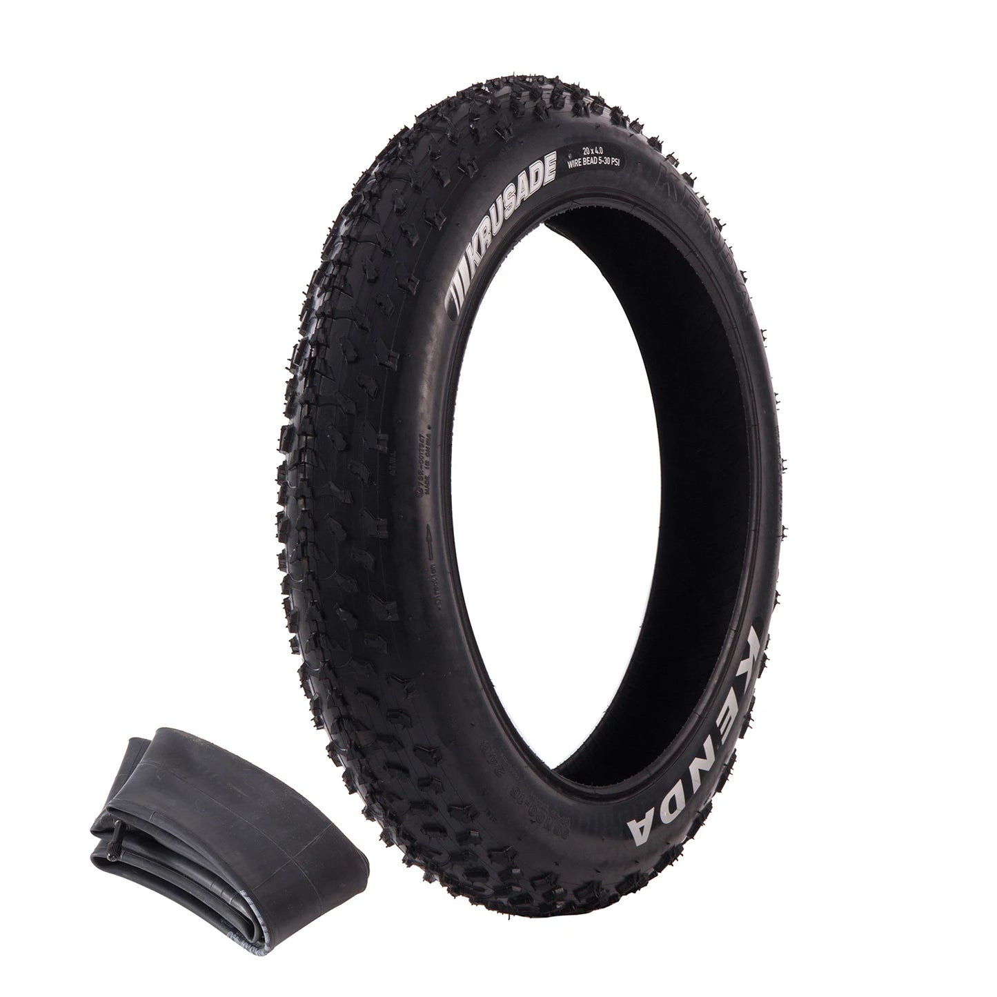 Kenda K1188 Krusade 20x4.0 Fat Bike Tire – Wire Clincher SRC Black
