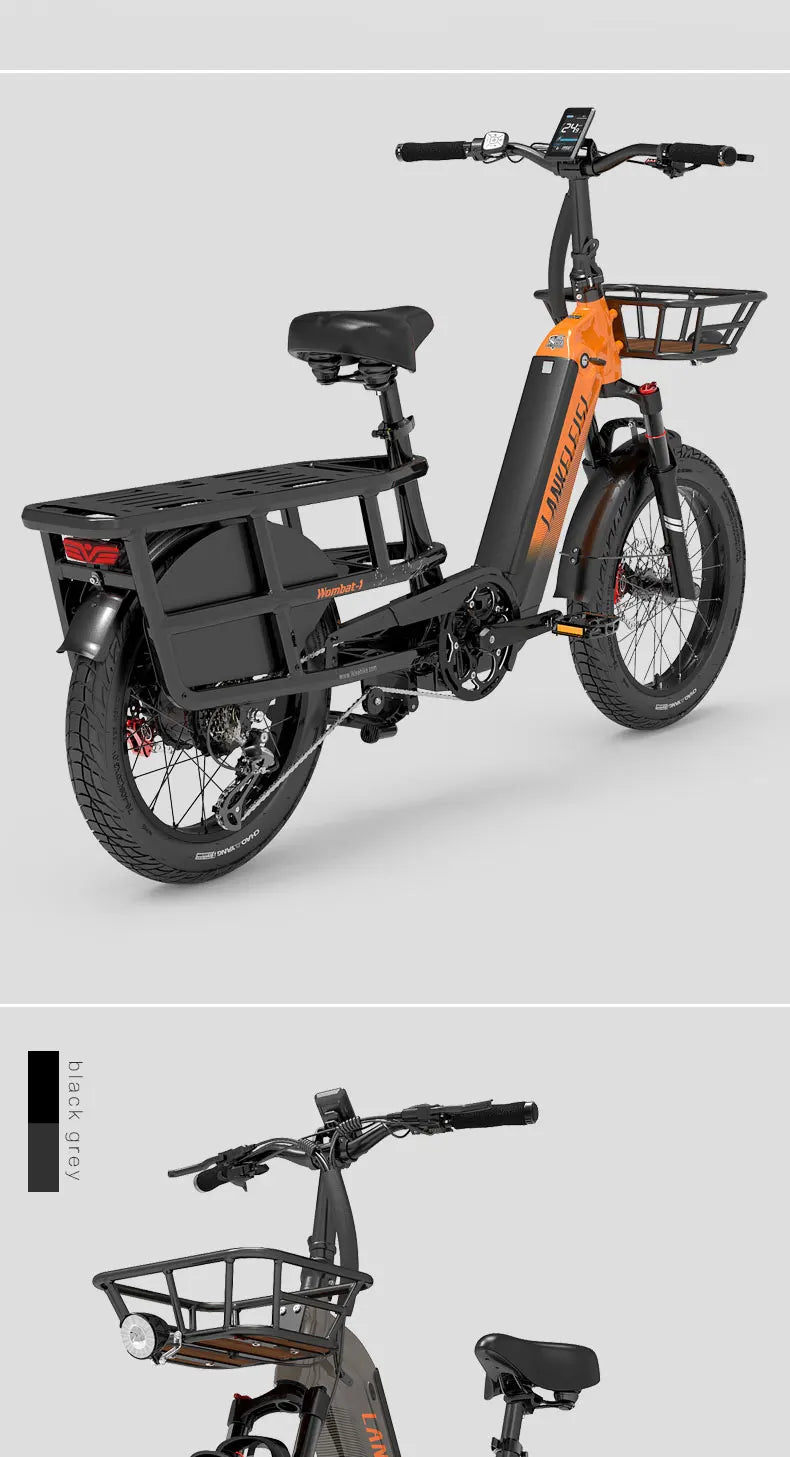 Lankeleisi Wombat-1 1000W E Cargo Bike – The Ultimate All-Terrain Electric Bike