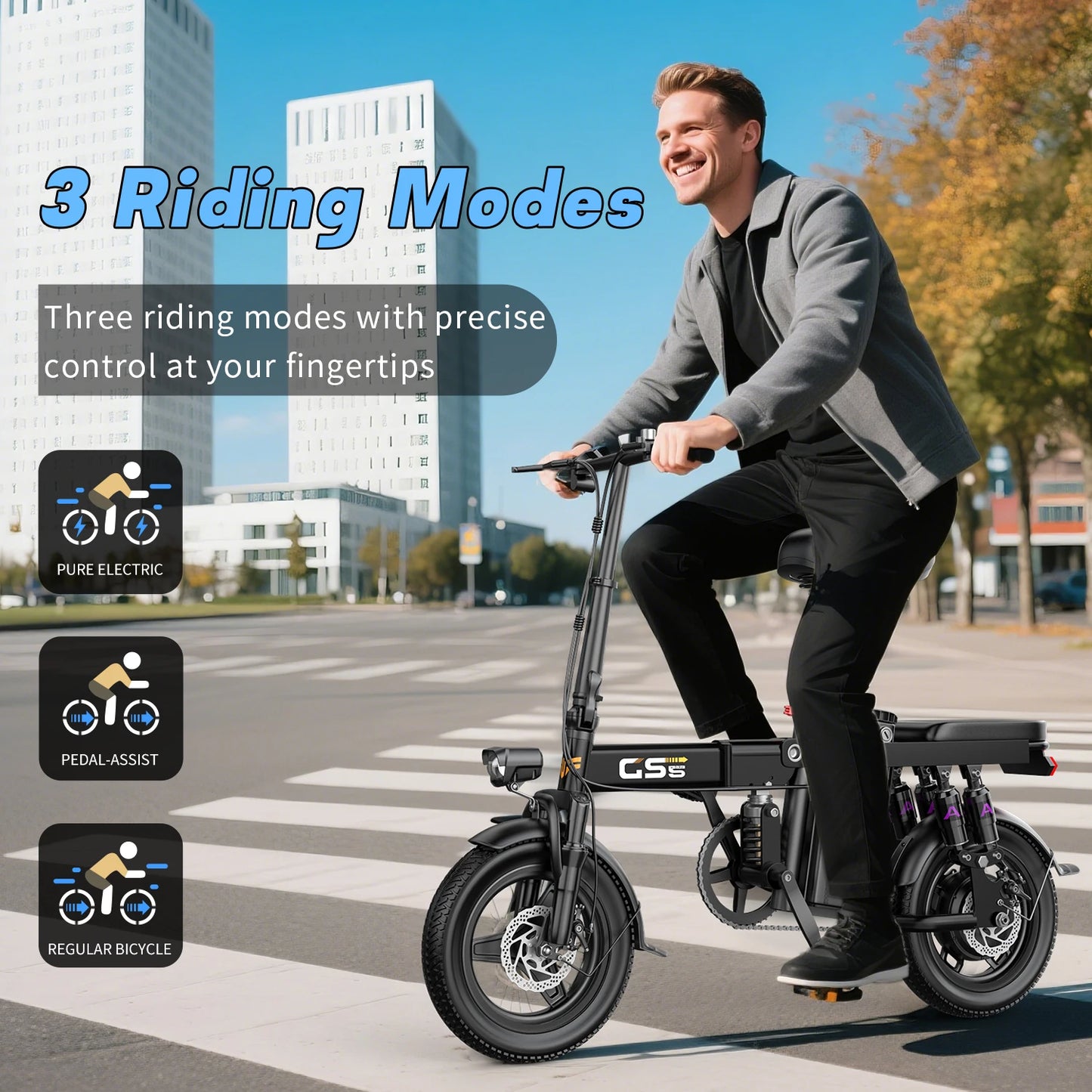 Folding Electric Bike for Adults & Teens | 750W Commuter E-Bike