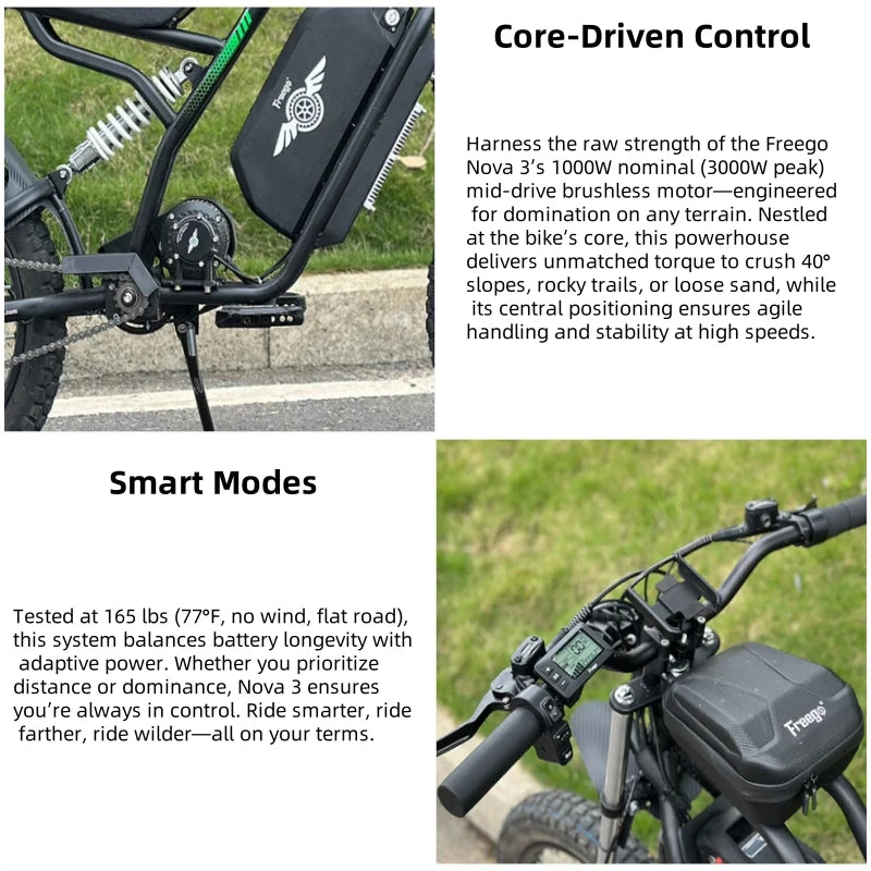 Freego N3 Electric Bike 3000W 60V 25Ah | Fast E-Bike for Adults