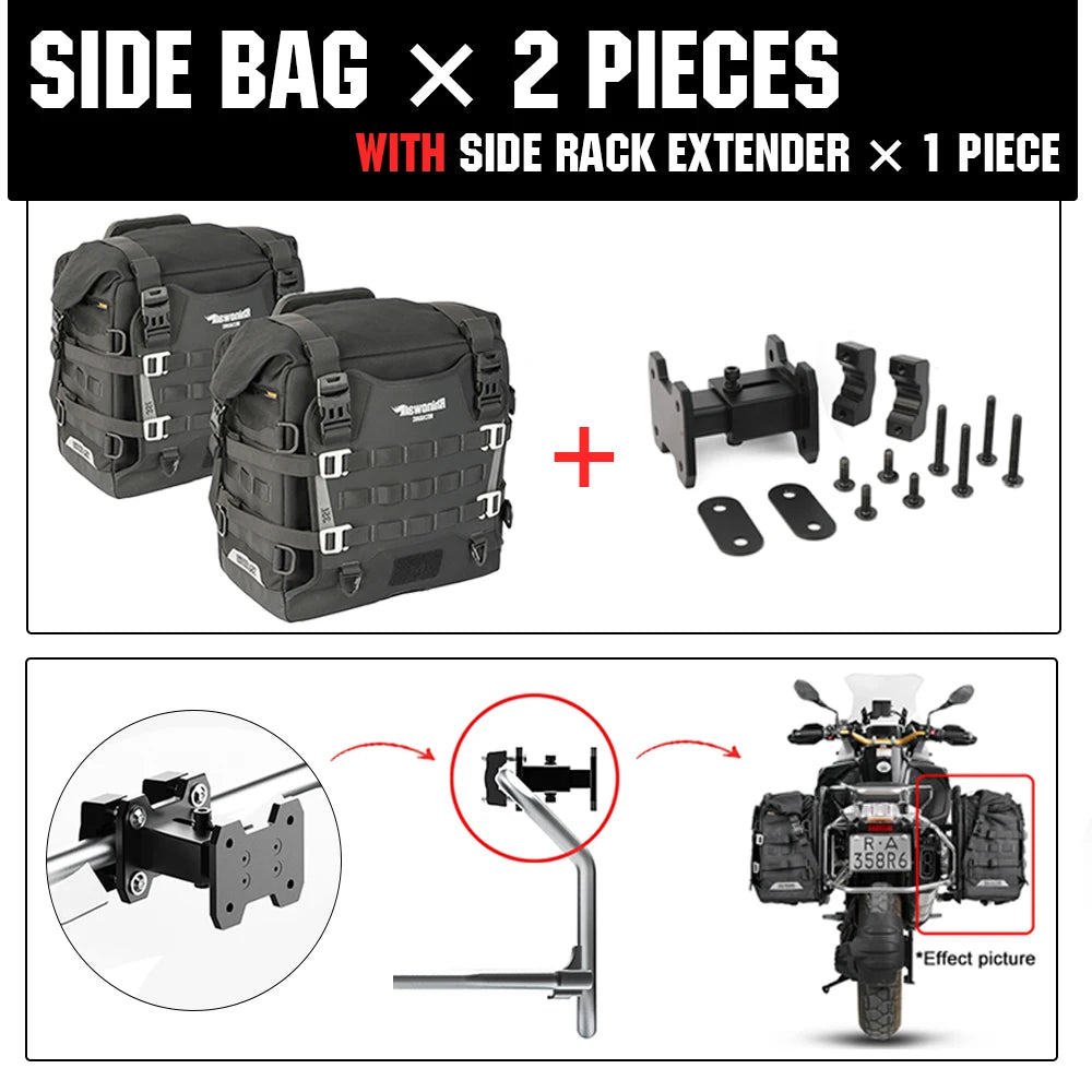 Motorcycle Pannier Bag – Waterproof 35L Saddle Bags | Rhinowalk