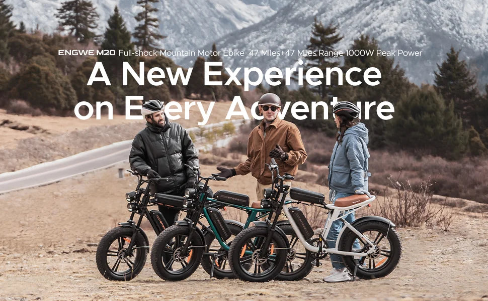 ENGWE M20–High-Speed Electric Bike for Urban&Off-Road Adventures 100W Powerful Motor 48V26AH Dual Battery Electric Bicycle