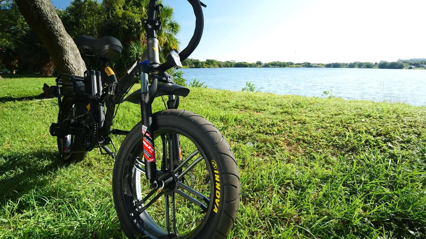 INNOVA Fat Tire 20x4.0 – Electric Bicycle Tire with Tube, Blue/Green/Black