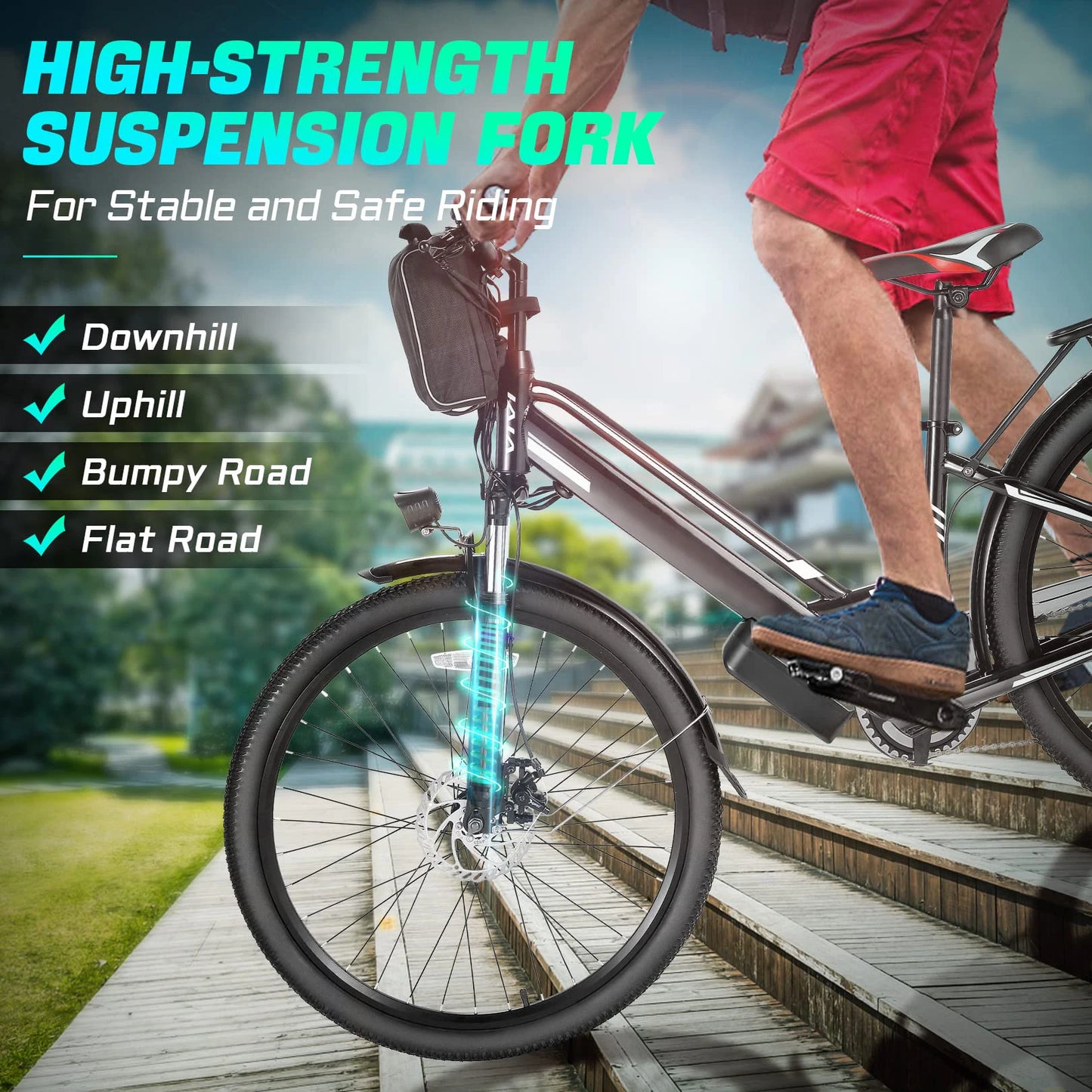 26" Electric Bicycle for Adults | 500W Motor & 48V Battery
