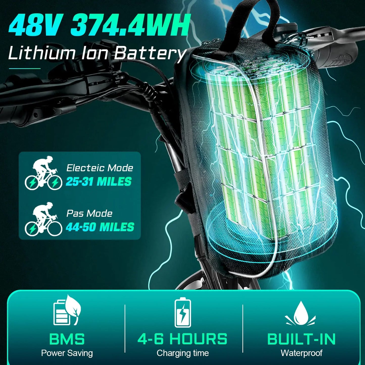 26" Electric Bicycle for Adults | 500W Motor & 48V Battery