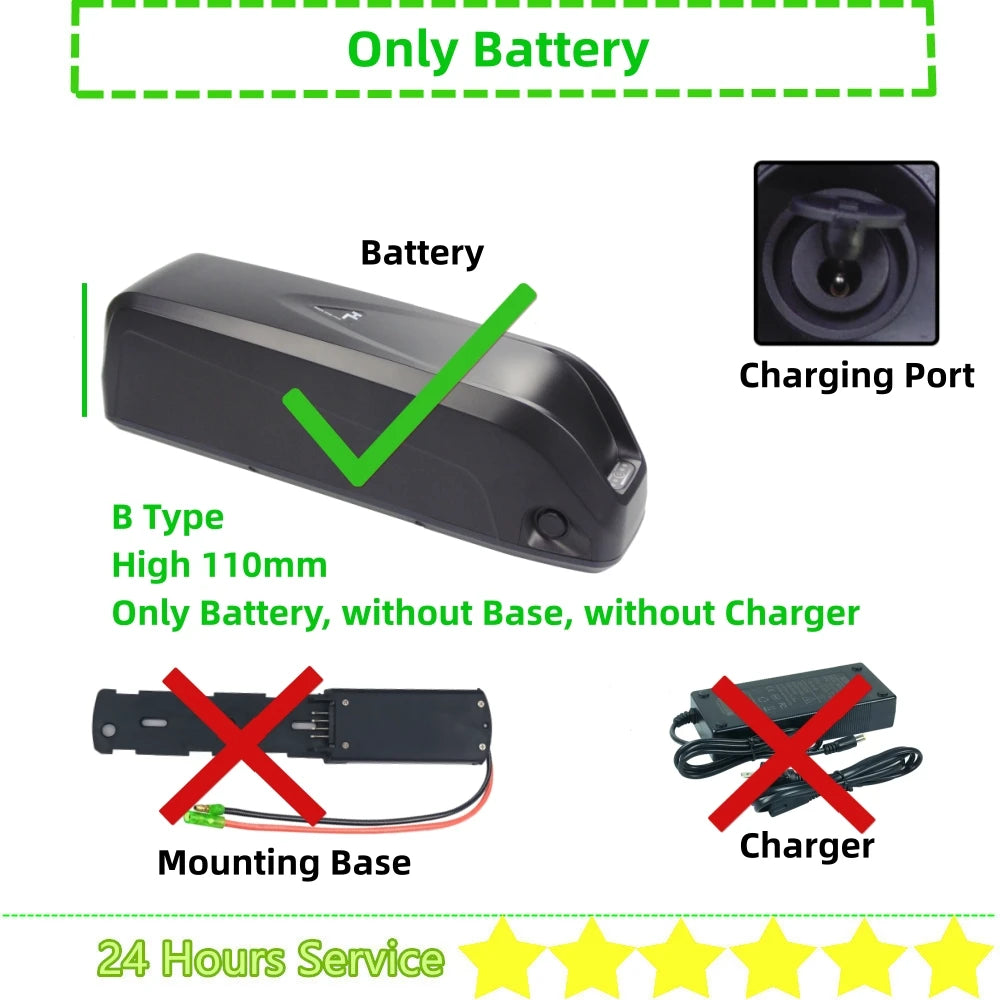 Hailong 1 HL E-bike Battery 36V 48V | Long Range Power Pack