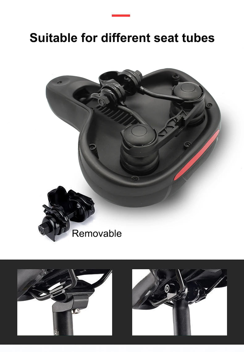 Hollow Breathable Shock-Absorbing E-Bike Saddle Seat