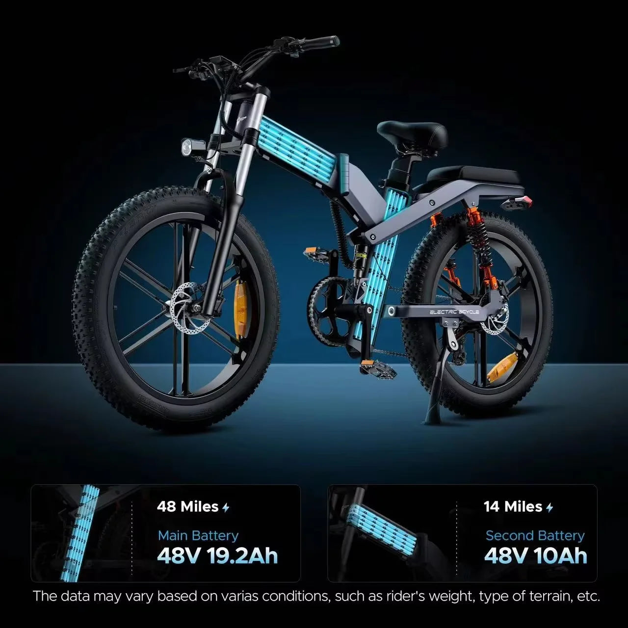 ENGWE X26 Electric Bike | Folding Fat Tire E-Bike 1000W Power