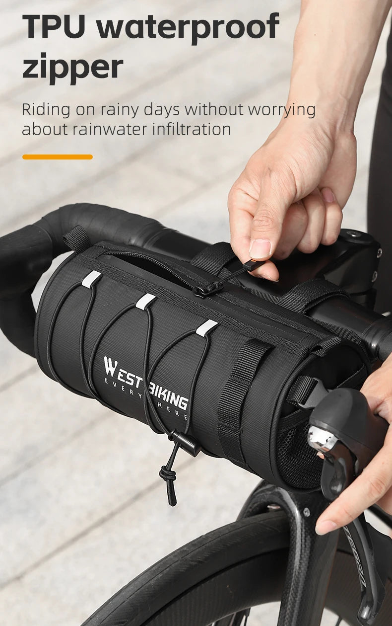 Bicycle Handlebar Bag – Waterproof 2L Front Tube Bag | WEST BIKING