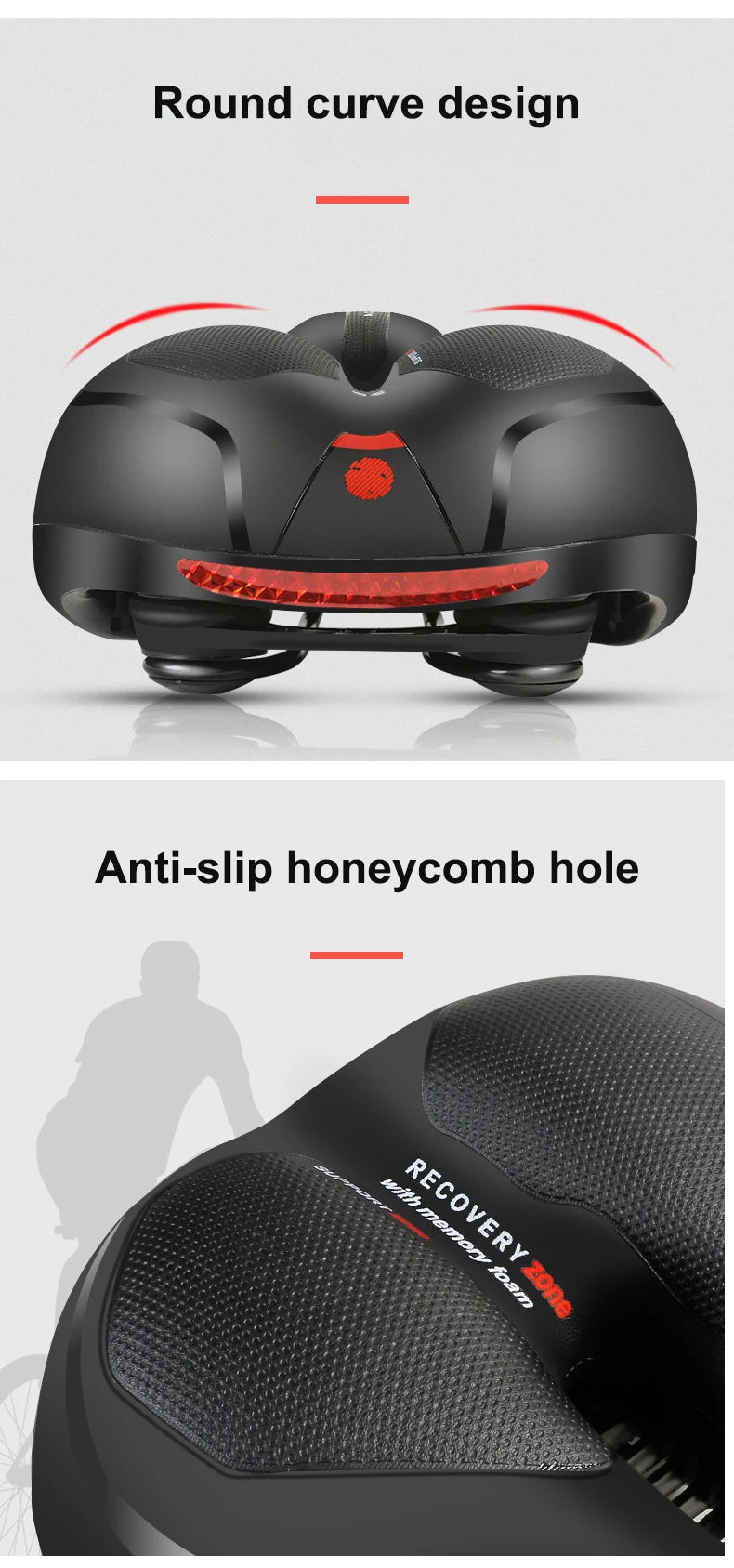 Hollow Breathable Shock-Absorbing E-Bike Saddle Seat