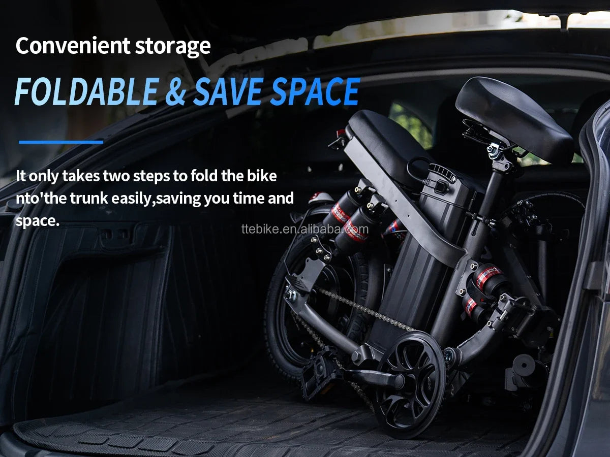 Folding Electric Bike F12 – 500W 48V 15Ah Fat Tire E-Bike