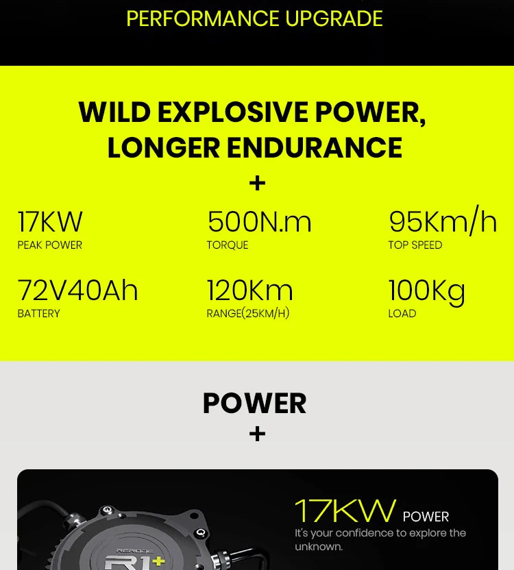 72V 17000W Electric Dirt Bike