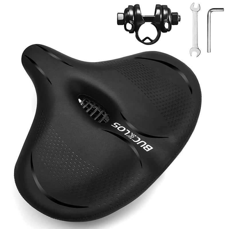 BUCKLOS 300mm x 325mm Widen Thicken Oversized E-Bike Saddle