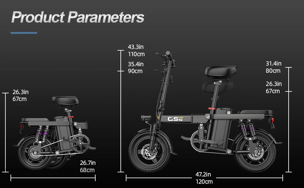 Folding Electric Bike for Adults & Teens | 750W Commuter E-Bike