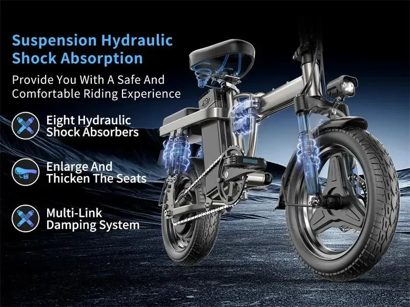 Folding Electric Bike F12 – 500W 48V 15Ah Fat Tire E-Bike