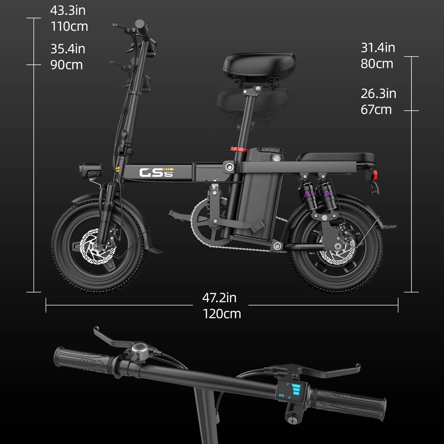 Folding Electric Bike for Adults & Teens | 750W Commuter E-Bike