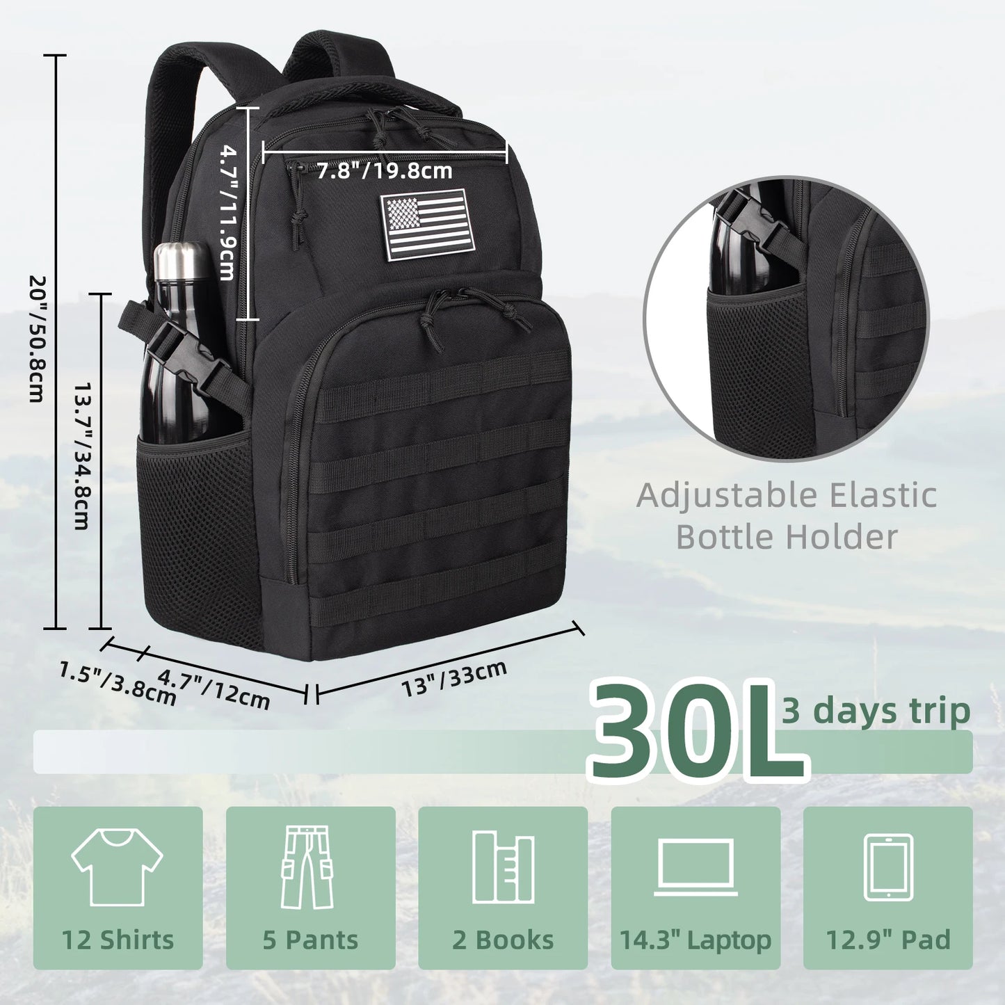 TOPX 45L/25L Tactical Backpack
