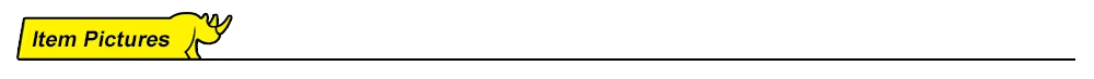 Yellow banner with 'Item Pictures' text on a white background