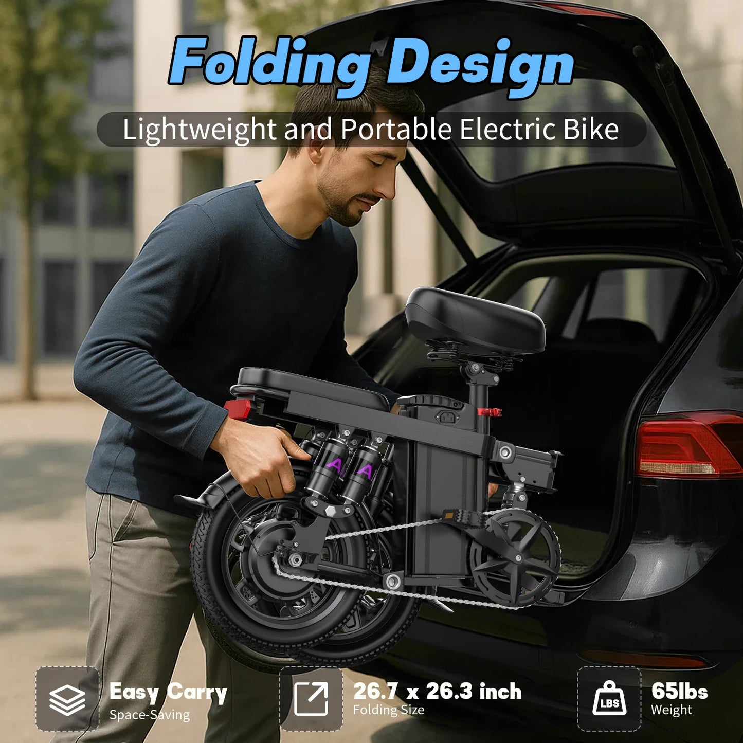 Folding Electric Bike for Adults & Teens | 750W Commuter E-Bike