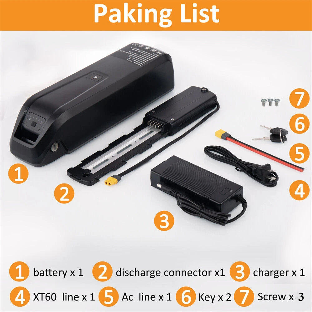 36V 48V 15Ah 20Ah Hailong Li-ion EBike Battery for 1000W 750W 500W