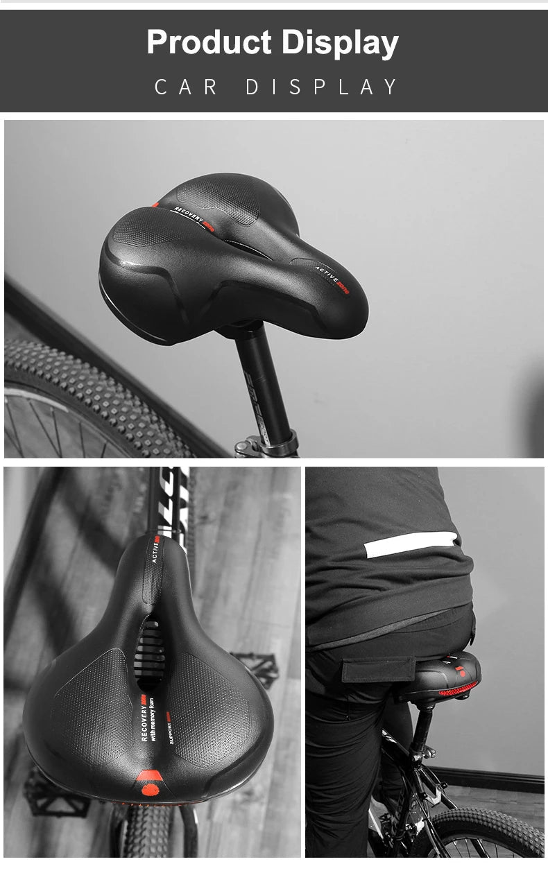 Hollow Breathable Shock-Absorbing E-Bike Saddle Seat