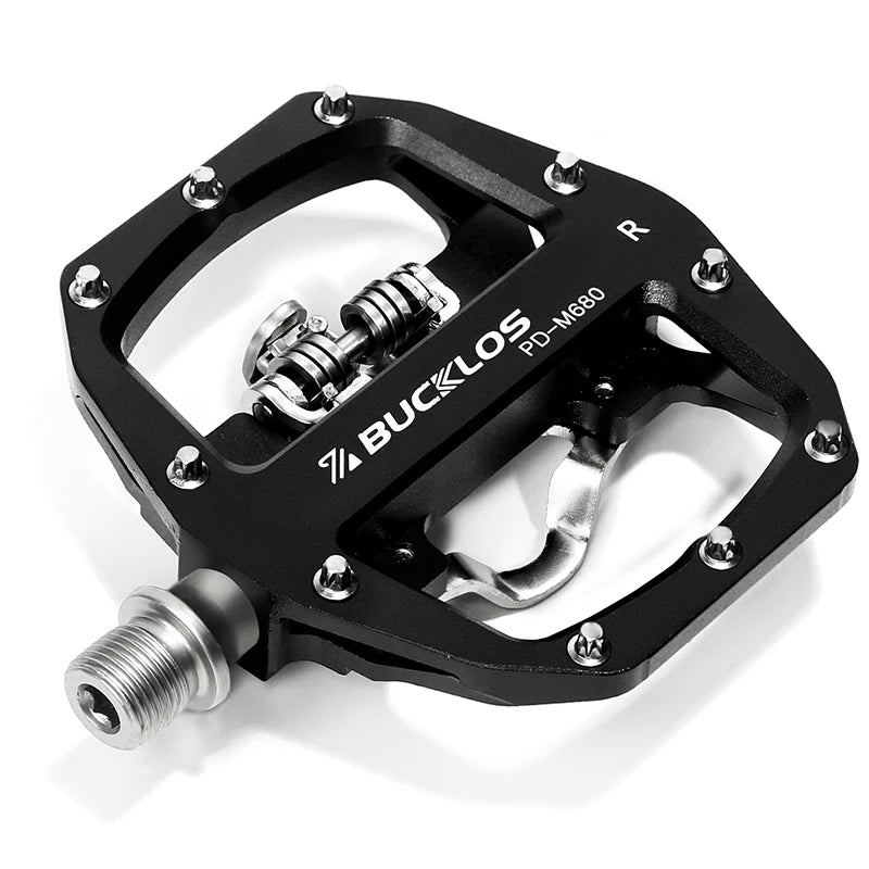 BUCKLOS Dual Function MTB E-Bike Pedals – SPD & Flat Platform