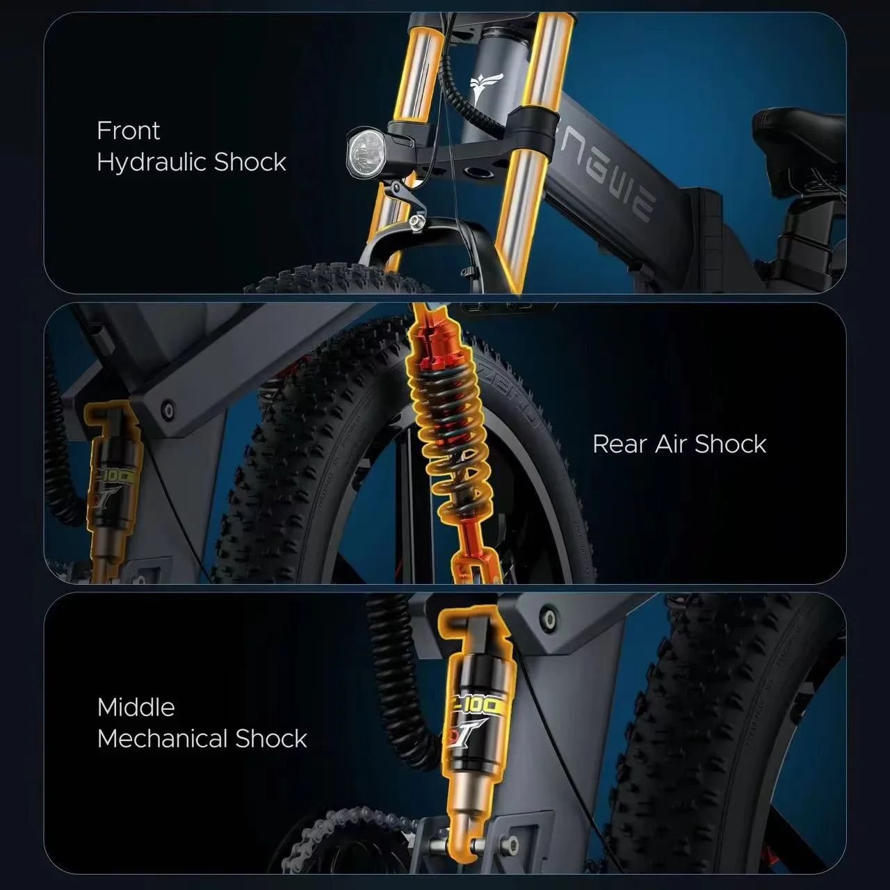 ENGWE X26 Electric Bike | Folding Fat Tire E-Bike 1000W Power