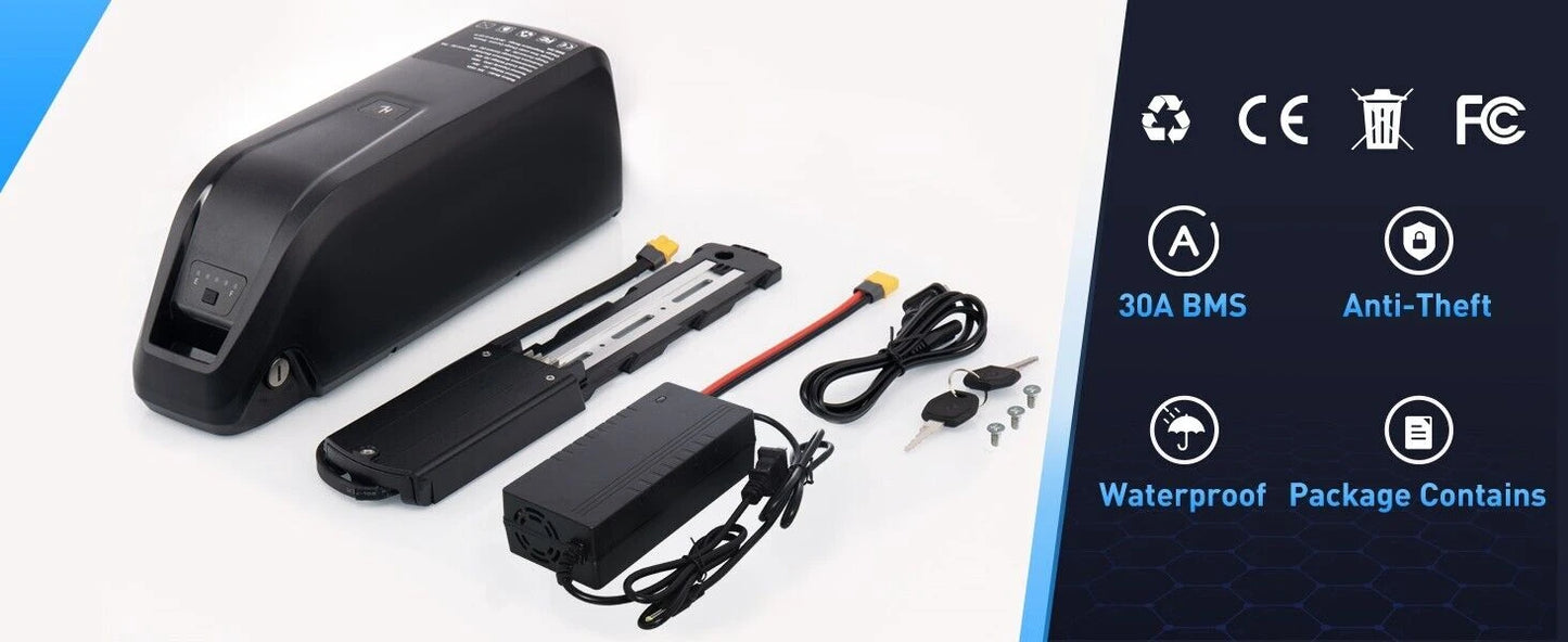 36V 48V 15Ah 20Ah Hailong Li-ion EBike Battery for 1000W 750W 500W