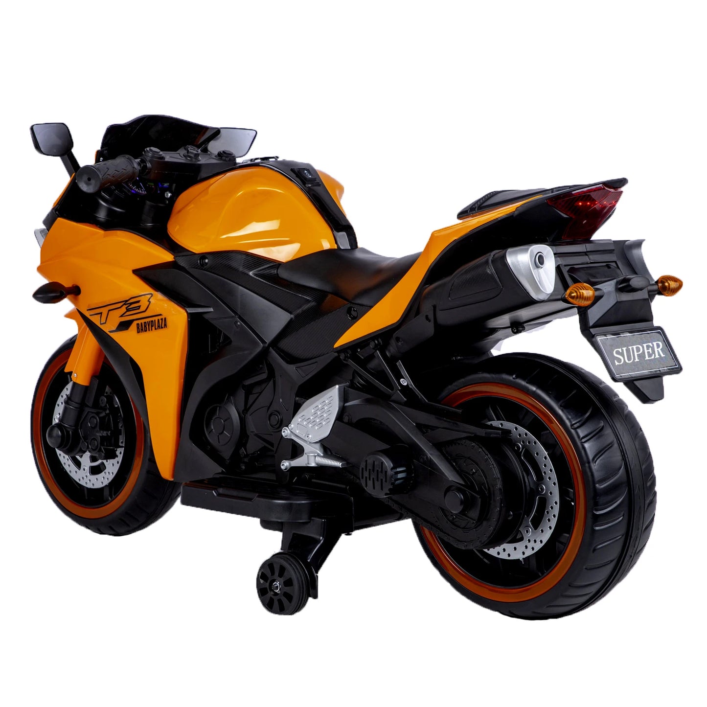 12V Kids Motorcycle Ride-On Toy with Training Wheels