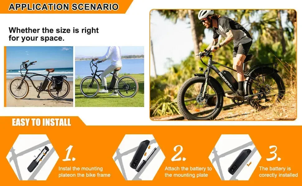 Hailong E-Bike Battery 36V 48V for Mountain Bikes | Long Range Power