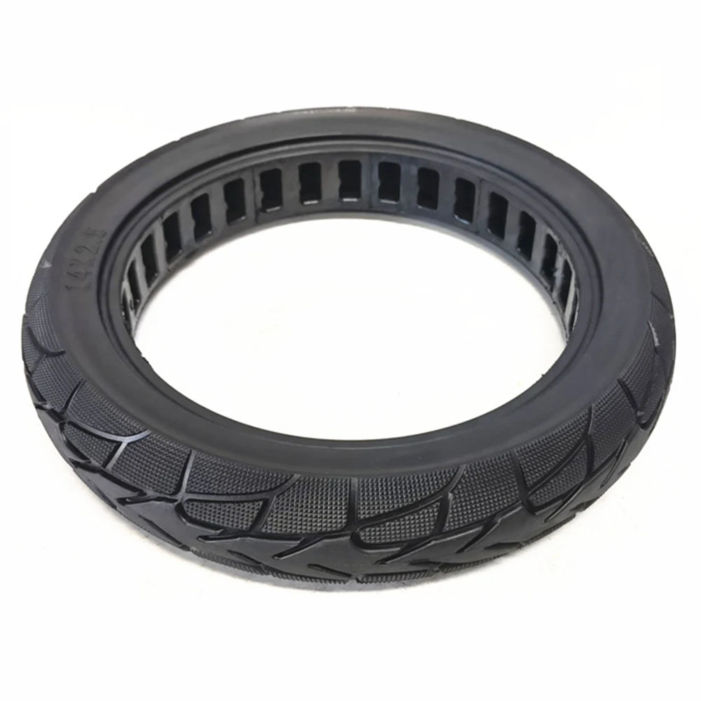 14x2.50 Solid Tire for Electric Bike – Honeycomb, Shock-Absorbing, Explosion-Proof