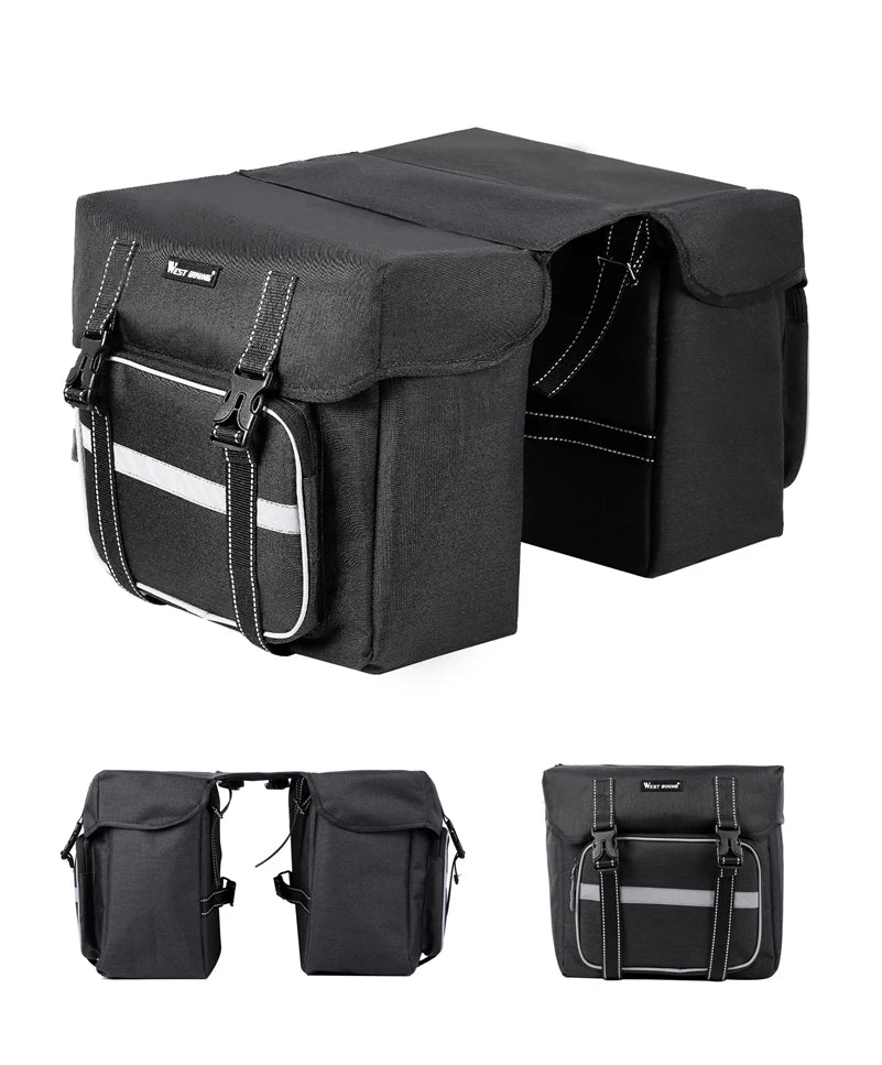 WEST BIKING 25L E-Bike Rear Seat Pannier Bag – Double Trunk