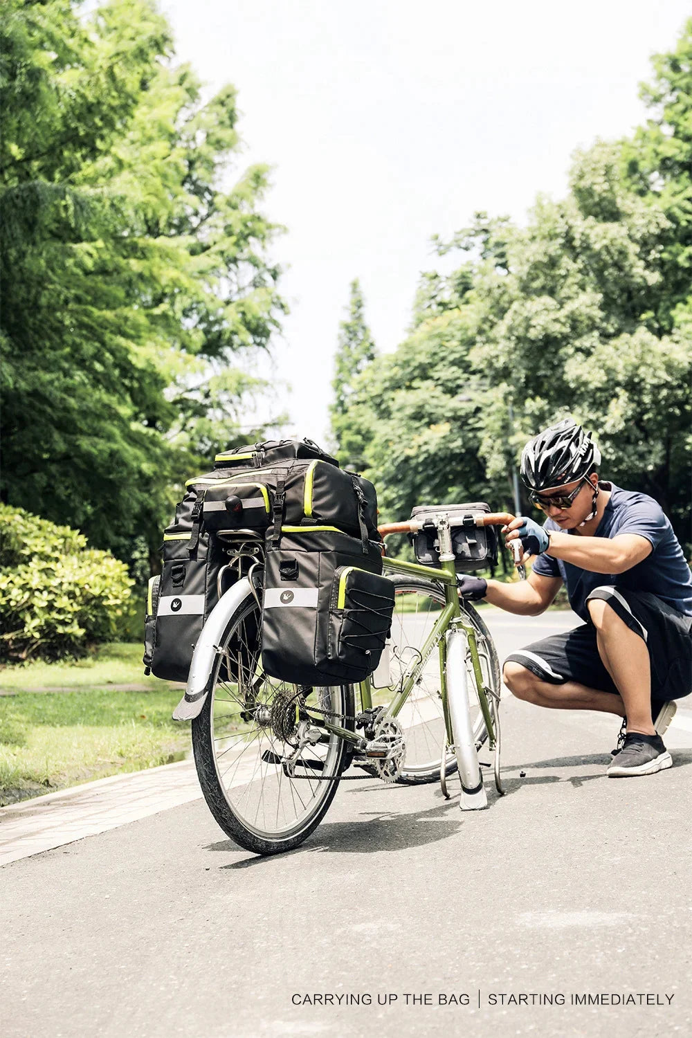 Bicycle Pannier Bag – Waterproof 3-in-1 Saddle Backpack | Rhinowalk