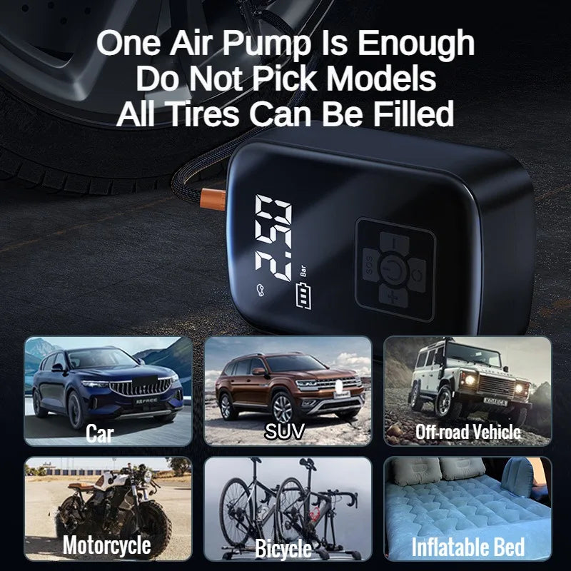EAFC 150 PSI E-Bike Air Pump | Wireless Portable Tire Inflator