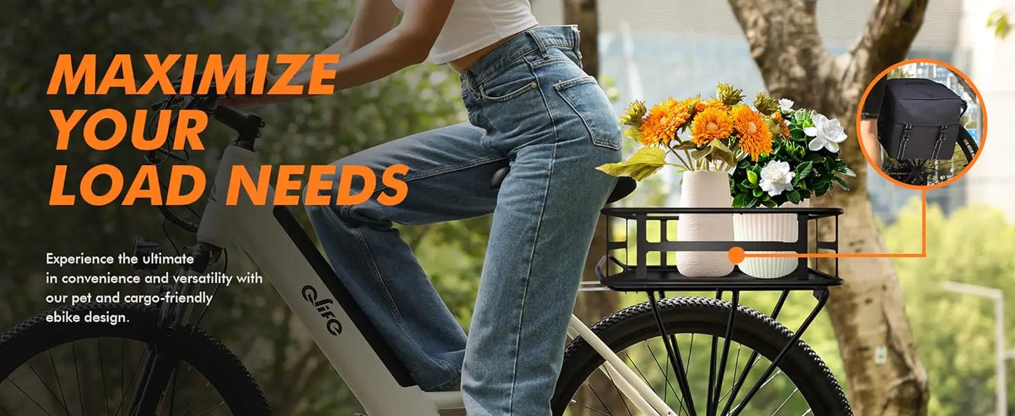 Cityone Step Thru Electric Bike for Adults – 26" E-Bike Ride