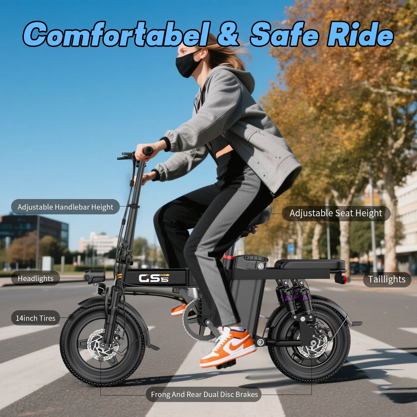 Folding Electric Bike for Adults & Teens | 750W Commuter E-Bike
