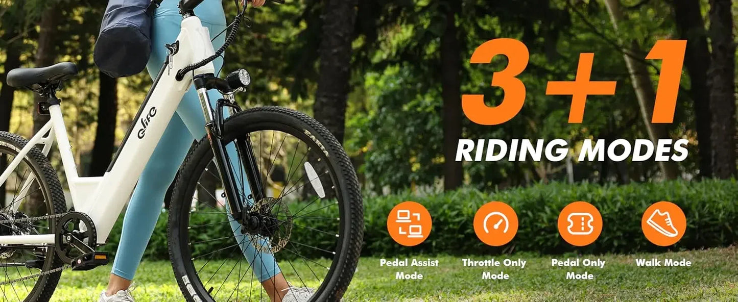 Commuter E Bicycle – The Ultimate 26" Step-Through Electric Bike for Adults