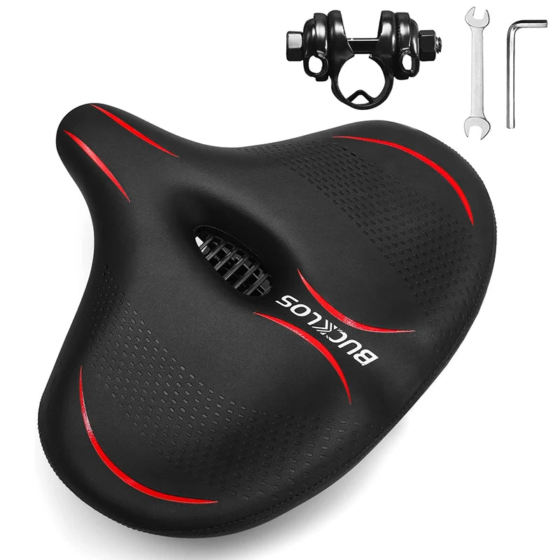 BUCKLOS 300mm x 325mm Widen Thicken Oversized E-Bike Saddle