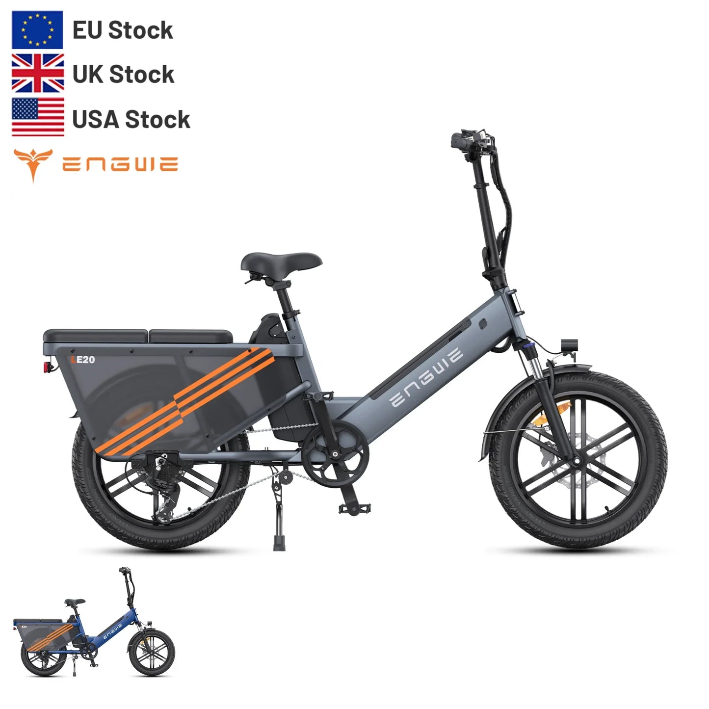 Engwe LE20 250W Electric Cargo Bike | Dual Battery 38.4Ah