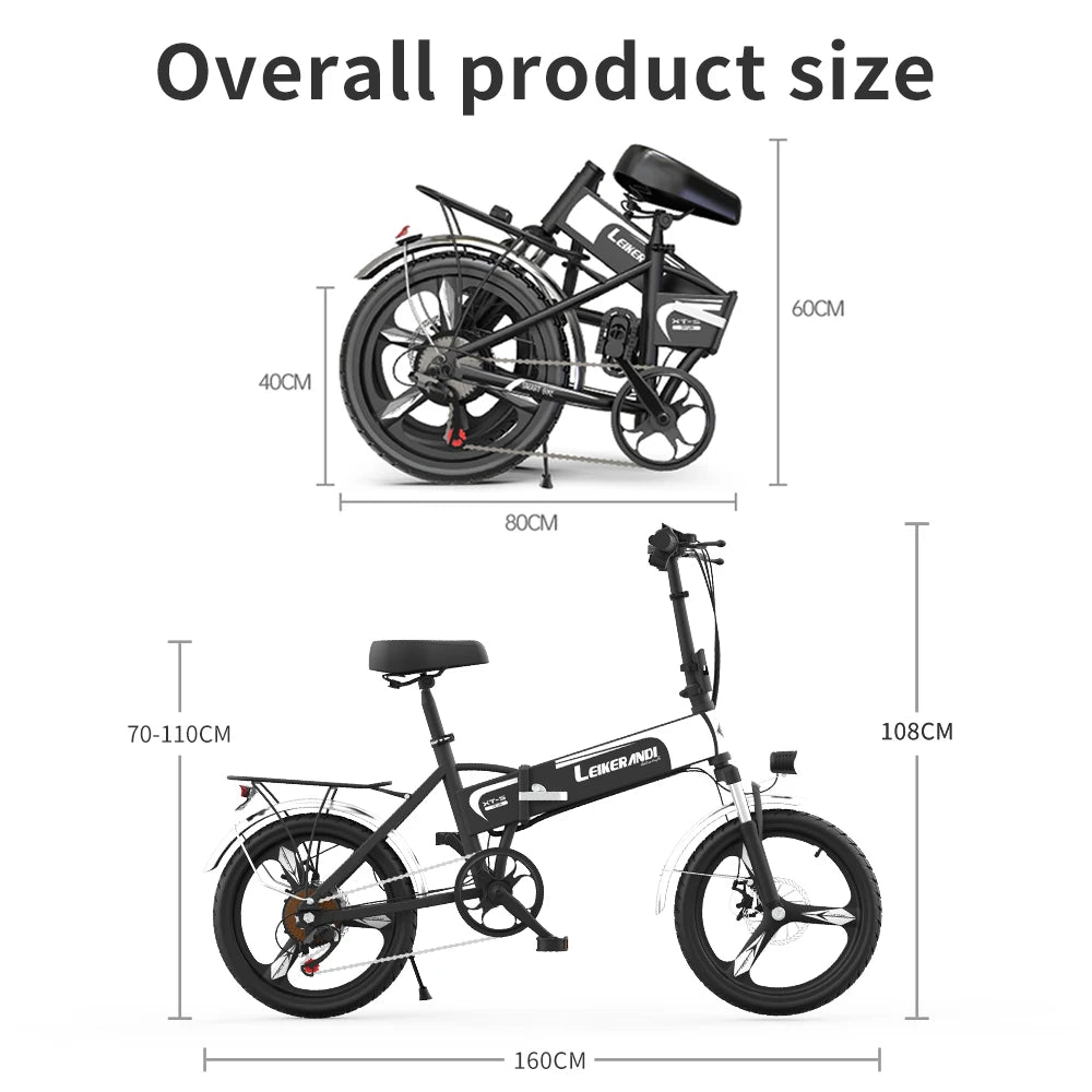 Lightweight, foldable 500W mini electric bike with lithium battery and aluminum frame. Free shipping from Electric Bikes and Accessories.